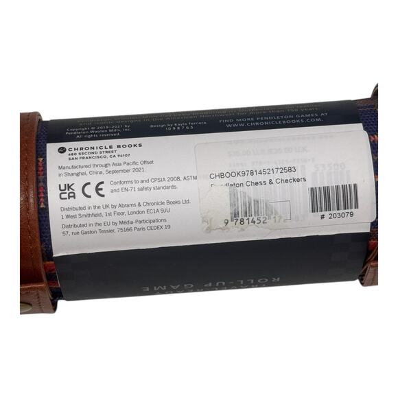 NWT Pendleton Chess & Checkers Travel Game – Roll-Up Wool Pattern Set - Picture 5 of 5